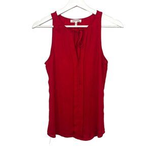 Monteau Red Sleeveless Blouse XS Tank Top Lightweight Summer Work Casual